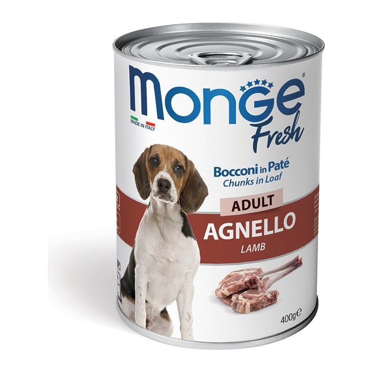 Храна за кучиња Monge Fresh Adult Lamb (влажна храна) 5*400гр