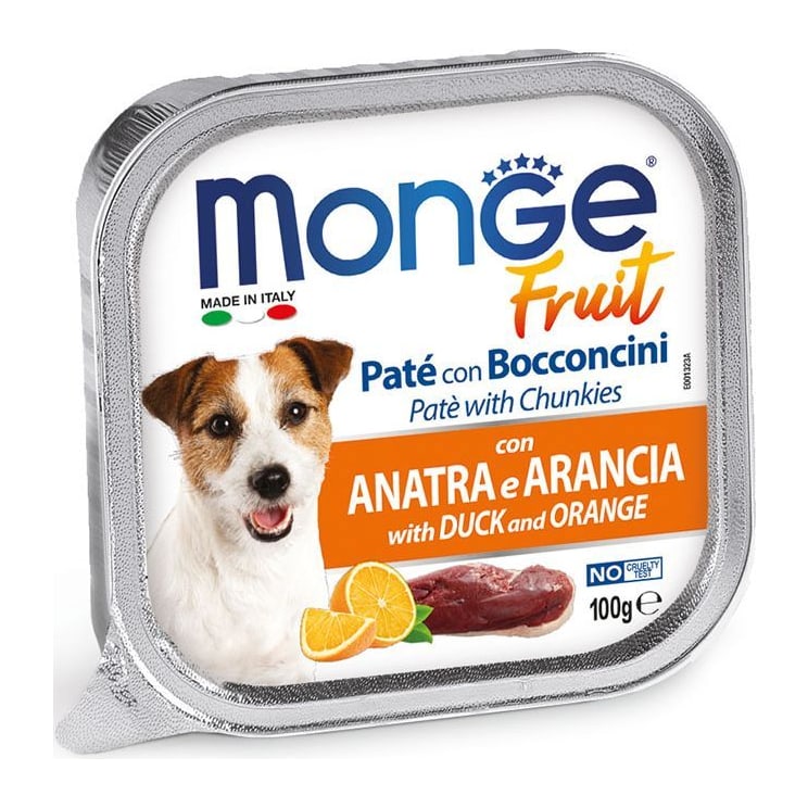 Храна за кучиња Monge Fruit Duck & Orange (влажна храна) 5*100гр