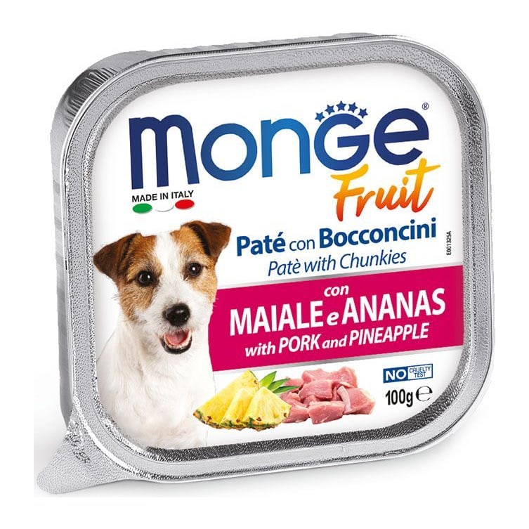 Храна за кучиња Monge Fruit Pork & Pineapple (влажна храна) 5*100гр