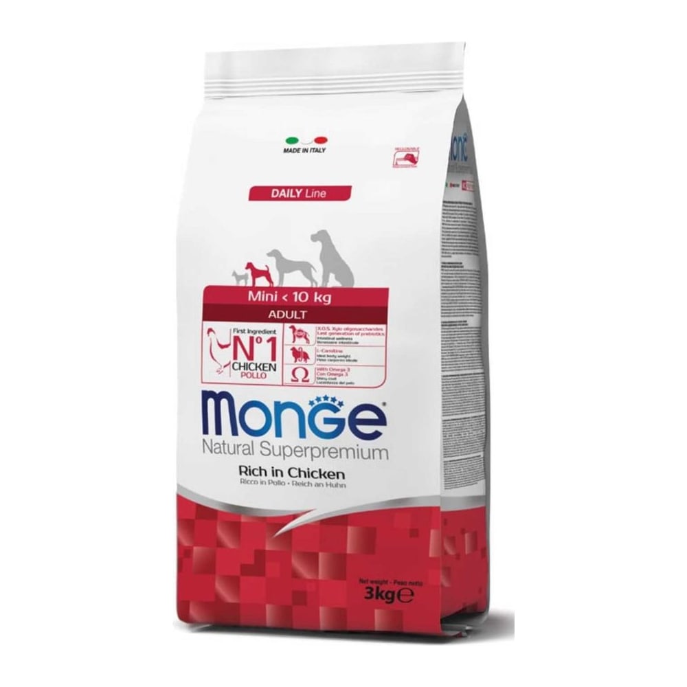 Храна за кучиња Monge Mini Adult Rich in Chicken 7,5кг