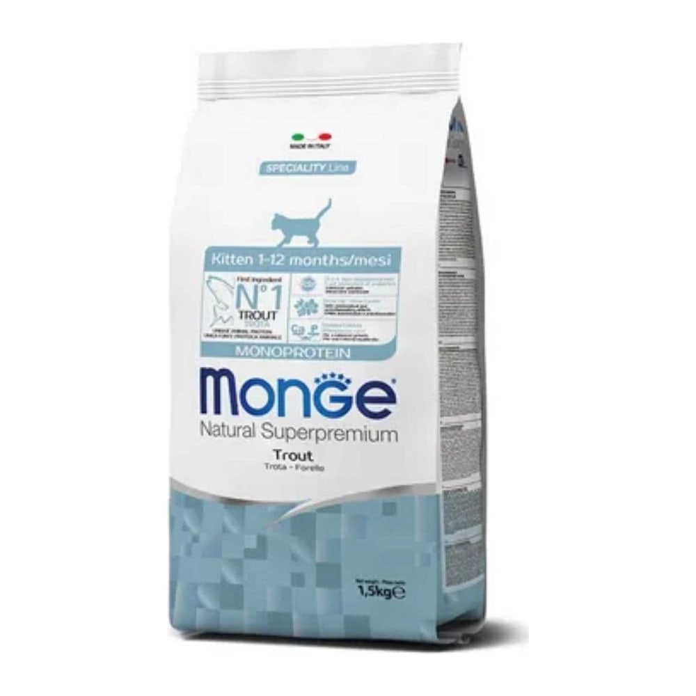 Храна за мачки Monge Monoprotein Kitten Trout 1,5кг